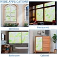 thumbnail image 4 of 111.5 x 45cm Leaf Window Clings Large Green Leaves Static Window Decals Removable Non Adhesive Glass Door Vinyl Privacy Film Rainbow Sun Catcher Home Decorations for Bathroom Cabinet Lime Green, 4 of 6
