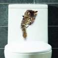 thumbnail image 2 of Adhesivo de gato para pared 3d bonito, baño, inodoro, sala de estar, decoración del hogar, calcomanía de fondo, pegatinas de pared de Pvc, 2 of 5