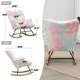 thumbnail image 5 of Nursery Rocking Chair, Upholstered Glider Rocker with High Backrest, Comfortable Stylish Accent Armchair with Padded Seat for Living Rooms, Bedrooms, Offices, 5 of 7