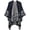 B-navy, variant on PIKADINGNIS Women Pattern Shawl Warm Long Sweater Open Front Cardigan Coat Cape Wraps Retro Winter Scarf Blanket