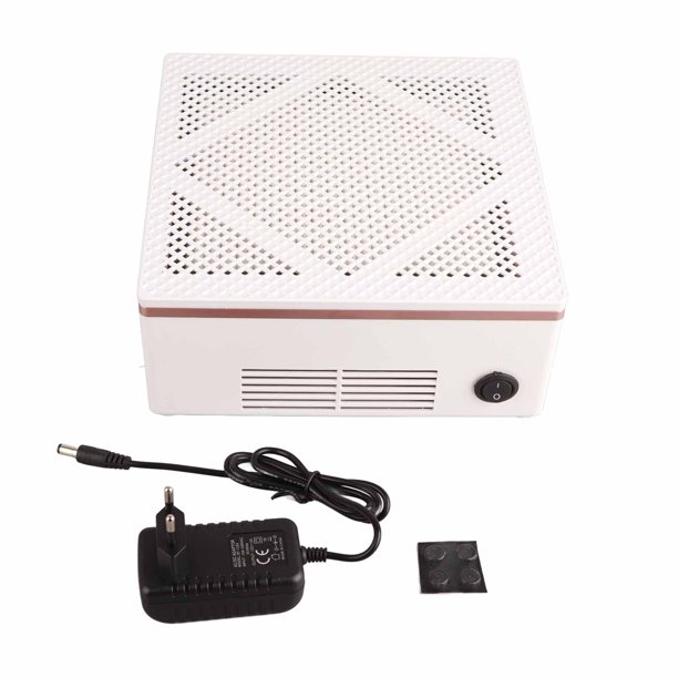 Máquina Recolectora De Polvo De Uñas, Aspiradora De Uñas Con Filtro Desmontable Blanco, Escritorio De Velocidad Ajustable Para Salón