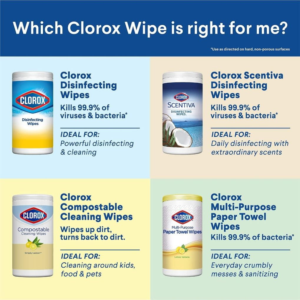 YXPP Disinfecting Wipes, Bleach Free, Crisp Lemon, 105 Count (Package May Vary)