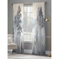 thumbnail image 4 of Watercolor Forest Sheer Curtains 84 Inch Length 2 Panels Set, Vintage Mountain Branches Tree Voile Window Treatment Rod Pocket Curtains Sheers Drapes for Bedroom/Living Room/Kitchen 52"x84"x2, 4 of 7
