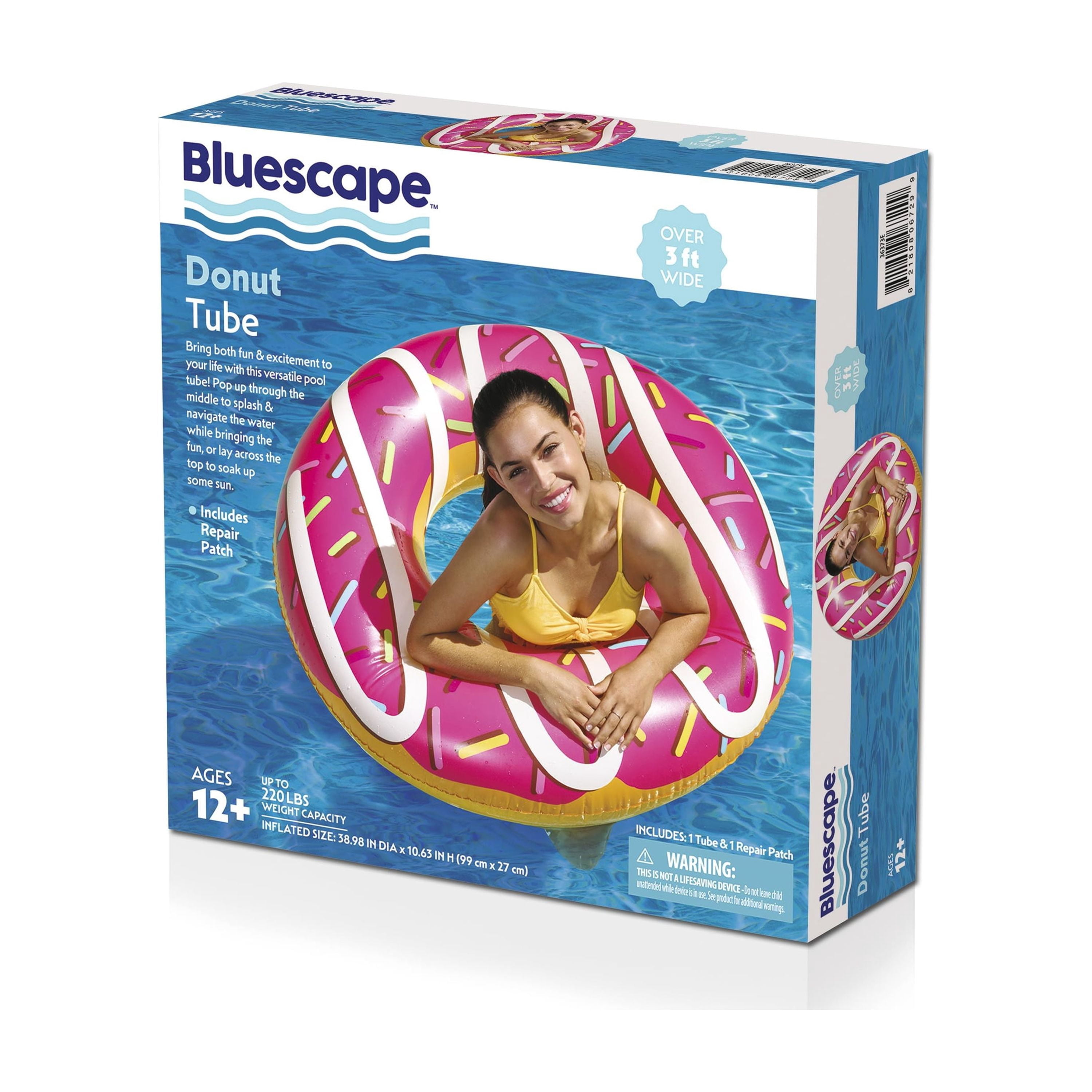 Bluescape 45" Multicolor Donut Pool Ring Float, Kids and Adults