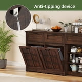 Rustic Multipurpose 2 Drawer / 2 Tilt Out 10gL Kitchen Laundry Trash/Recycle Storage