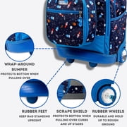 J World Boys And Girls Duo 18 Rolling Backpack With Lunch Bag For School And Travel, Spaceship