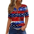 thumbnail image 2 of Aboser Memorial Veterans Day Shirts Women Fourth of July Clothes Fashion Red Blue USA Stars Graphic Shirt American Flag Holiday Tops for Juniors Summer T Shirts, 2 of 5
