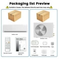 thumbnail image 3 of 9000BTU Mini Split Air Conditioner Heat Pump,19 SEER2 115V Split ac unit with Remote AC Cool Up to 650 Sq. Ft,Variable Frequency Cooling and Heating，R32 Refrigerant & Installation Kit, White, 3 of 7