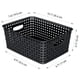 thumbnail image 2 of WYT Cesta organizadora de almacenamiento tejida, paquete de 6 cestas tejidas de plástico negro, 10,1 x 7,55 x 4,1, 2 of 5