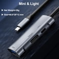 thumbnail image 4 of Adaptador USB C para mostrar multipuerto 3 en 1 para proyector de tableta jinwen Adaptador de red, 4 of 8