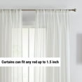 thumbnail image 2 of THD Zoey Faux Linen Textured Semi Sheer Window Rod Pocket Thick Curtains Drapery Panels, 2 Panels, 2 of 9