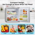 thumbnail image 3 of KNDKO 1.6 Cu ft Compact Refrigerator with Reversible Door & Energy Efficient, Mini Fridge for Bedroom/Office/Dorm, Silver, 3 of 9