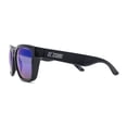 thumbnail image 3 of Kush Color Mirror Mens Oversize Horn Rim Hipster Sport Plastic Sunglasses Shiny Black - Blue Mirror, 3 of 4