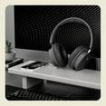 thumbnail image 5 of Active Noise Canceling Headphones, Over Ear Wireless Headphones with Mic, 60 Hours Play Time Bluetooth Headphones with Deep Bass, Foldable Lightweight Headphones with HiFi Audio for Music,Black, 5 of 6