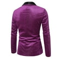 thumbnail image 4 of Dovford Velvet Blazer for Men Slim Fit One Button Sport Coat Tuxedo Jacket for Prom Wedding Party Dinner, 4 of 4
