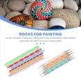 thumbnail image 4 of Herramientas para plantillas de mandala: Kit para pintar piedras, bolígrafo, plantilla, bandeja de pintura (paquete de 17), 4 of 5