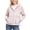 White, variant on Girls Floral Jacket 2-12 Long Sleeve Double Layer Hooded Windbreaker with Pocket Pink Size 5T