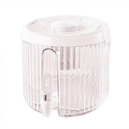 

Yungwalm 4-Litre Beverage Dispenser 1 Gallon Drink Dispensers Cold Drink Container 4 Litre Round Beverage Drink Serving Dispenser for Milk Ice Tea Sangria Fridge Drink Container modern