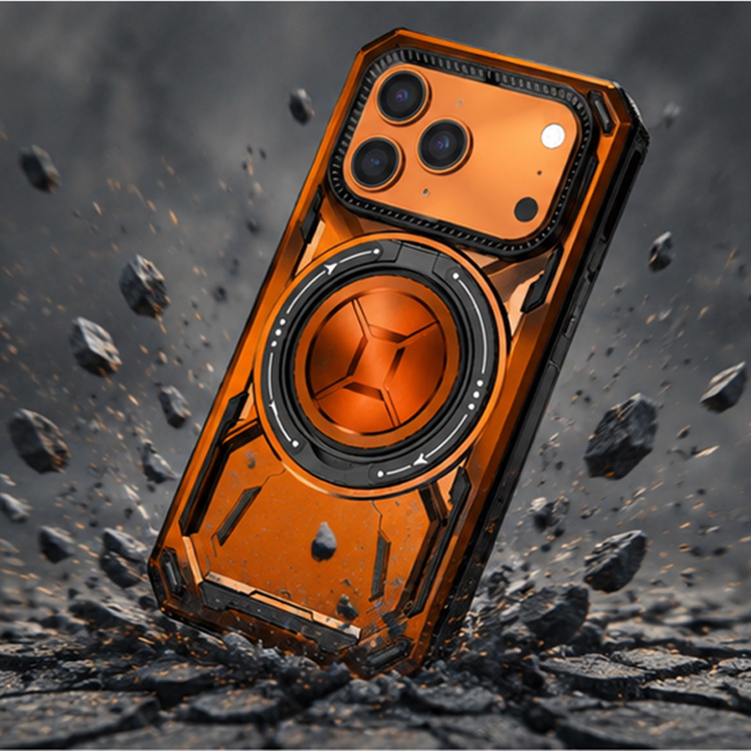 Full-Body Rugged Shockproof Case with Ring Holder for iPhone 17 Pro Max