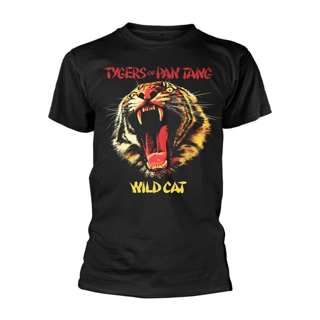 Tygers Of Pan Tang - Camiseta Wild Cat para Adultos Unisex (Negro)