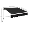 thumbnail image 3 of 8'x7' Manual Retractable Sun Shade Patio Awning Canopy Shelter, Black, 3 of 10