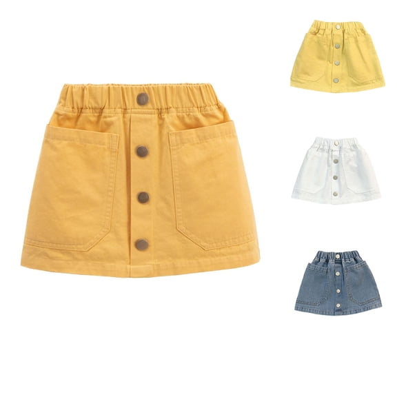 Antinious Girls Solid A-Line Sport Stylish Versatile Denim Mini Skirts