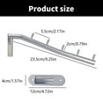 thumbnail image 3 of Wall MountedSteel Clothes Hanger Rack with swinging Arm & 5 Hooks Heavy Duty Drying Rack Towel Hanger for Compact Storage, 3 of 9