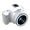 White, variant on Black Ccd Mini Dslr Camera With Front Rear Dual Lens Rotating Focus Multiple Filters 48Mp Digital Camera For Photography Vlogging Includes Data Cable Hanging Rope Instruction Manual