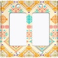 thumbnail image 6 of Metal Light Switch Plate Outlet Cover Ethnic Aztec Tribal Pattern Yellow SFR063, 6 of 13
