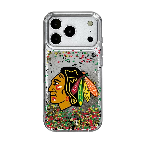 Chicago Blackhawks iPhone Confetti Glitter Case