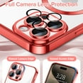 thumbnail image 6 of Entronix Transparent Phone Case for Apple iPhone 12 Pro Max Clear Magnetic Case, [Yellow Resistant] Slim Fit Shockproof Transparent Crystal Clear Magnetic Case for Apple iPhone 12 Pro Max, Red, 6 of 6