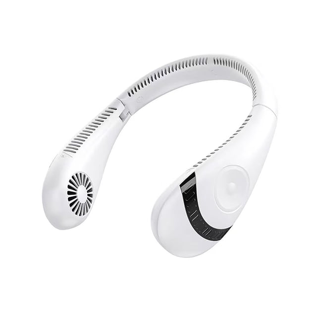 Ventilador de cuello portátil de 5000 mAh con 80 orificios de ventilación y 3 velocidades