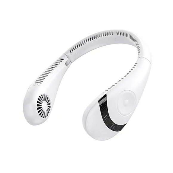 Ventilador de cuello portátil de 5000 mAh con 80 orificios de ventilación y 3 velocidades