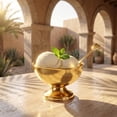 thumbnail image 4 of Vaso de Postre con Pedestal de Acero Inoxidable Dorado, Copa para Helado, Frutas, Ensaladas y Aperitivos, Tazón Decorativo para Presentación de Mesa Elegante, 4 of 4