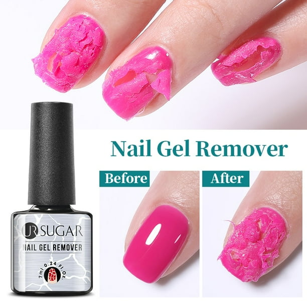 UR SUGAR 7ml Brillo reflectante Goma Base Gel Esmalte de uñas Botella de vidrio Lentejuelas brillantes Soak Off Gel UV para manicura Dengxun unisex