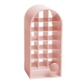thumbnail image 1 of 18 espacios lápiz labial de almacenamiento rack Castillo moldeo a prueba de polvo ABS lápiz labial organizador para maquillaje cosméticos rosa, 1 of 5
