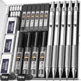 thumbnail image 1 of Nicpro Mechanical Pencils Set with Lead Refills and Erasers, 2B HB 2H Lead, Silver, 5 Count, 1 of 5