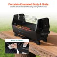 thumbnail image 5 of Brand-Man Grills 2-in-1 Charcoal Grill with Rotisserie, Portable Foldable Design with Carry Bag, Black, 5 of 9