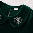 thumbnail image 5 of MEZZALL Outfit Sets Toddler Baby Girl Christmas Dress 2-Piece Velvet Long Sleeve Collar Snowflake Party Dress With Matching Beret Hat For Holiday Relaxed Fit Clothes Sets, 5 of 9