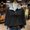 Black, variant on Color Block Women's Sweatshirt Long Sleeve Peplum Hem Casual Spring Trendy Pullover Sweater Fall Tops