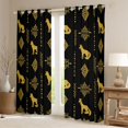 thumbnail image 2 of Feelyou Boho Mandala Damask Curtains Pack of 2 (42x84 Each), Fox Animal Curtains Blackout, 2 of 6