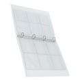 thumbnail image 4 of Transparent Binder Clear Sheet Protector Photo Organizer Badge Storage Book Perforated Ring Collection Folder 6 Pages, 4 of 8