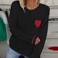 thumbnail image 4 of 2026 Valentine Shirt for Womens Long Sleeve Love Heart Graphic Cute Pullover Sweatshirts Valentines Day Outfit, 4 of 6
