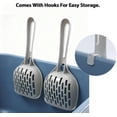 thumbnail image 4 of 2-Pack Cat Litter Scoop with Hollow Grid - ABS Plastic Sifting Scoop for Pine Pellet Litter, Durable Cat Poop Scooper for Easy Cleaning, Pet Waste Shovel, 4 of 7