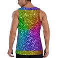 thumbnail image 3 of Fotbe Colorful Glitter Pattern Men's Quick Dry Workout Tank Top Gym Muscle Tee Fitness Bodybuilding Sleeveless T Shirt Breathable Workout Shirt-, 3 of 9