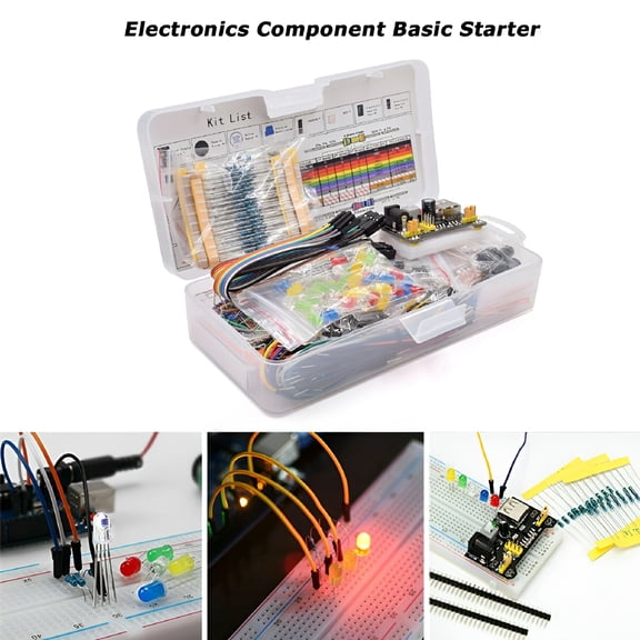 GJX Breadboard Cable Resistor Electronics Component Starter Kit for Arduino