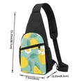 thumbnail image 2 of Wukai Lemons Chamomile Flowers And Leaves Versatile Chest Bag with Adjustable Strap and Multiple Pockets for Daily Use, Outdoor Sports, Shopping, and Excursions, 2 of 6