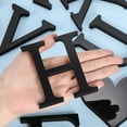 thumbnail image 3 of Uxcell 3D Acrylic Alphabet Mirror Wall Stickers Letter H Self Adhesive Letter Sign for Home Decoration Black, 3 of 7
