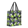 thumbnail image 2 of Sigee Football Print Large Capacity Zippered Tote Bag - Durable, Stylish and Versatile for Everyday Use, 2 of 9