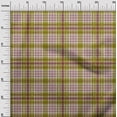 thumbnail image 3 of oneOone Cotton Silk Lime Green Fabric Check Dress Material Fabric Print Fabric By The Yard 42 Inch Wide, 3 of 4
